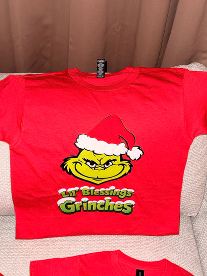 T-Shirt with 3D Puff Vinyl Grinch Design For Kids