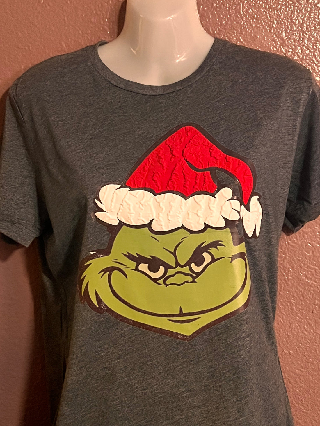 T-Shirt with 3D Puff Vinyl Grinch Design