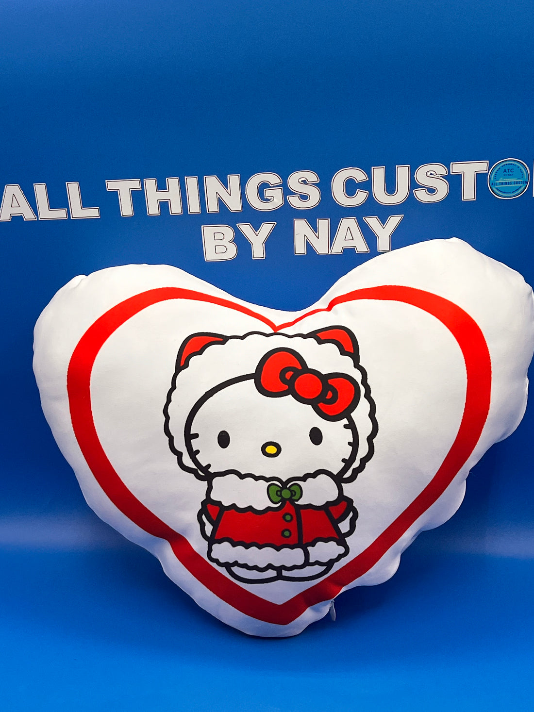 Christmas Hello Kitty Heart-Shaped Pillow