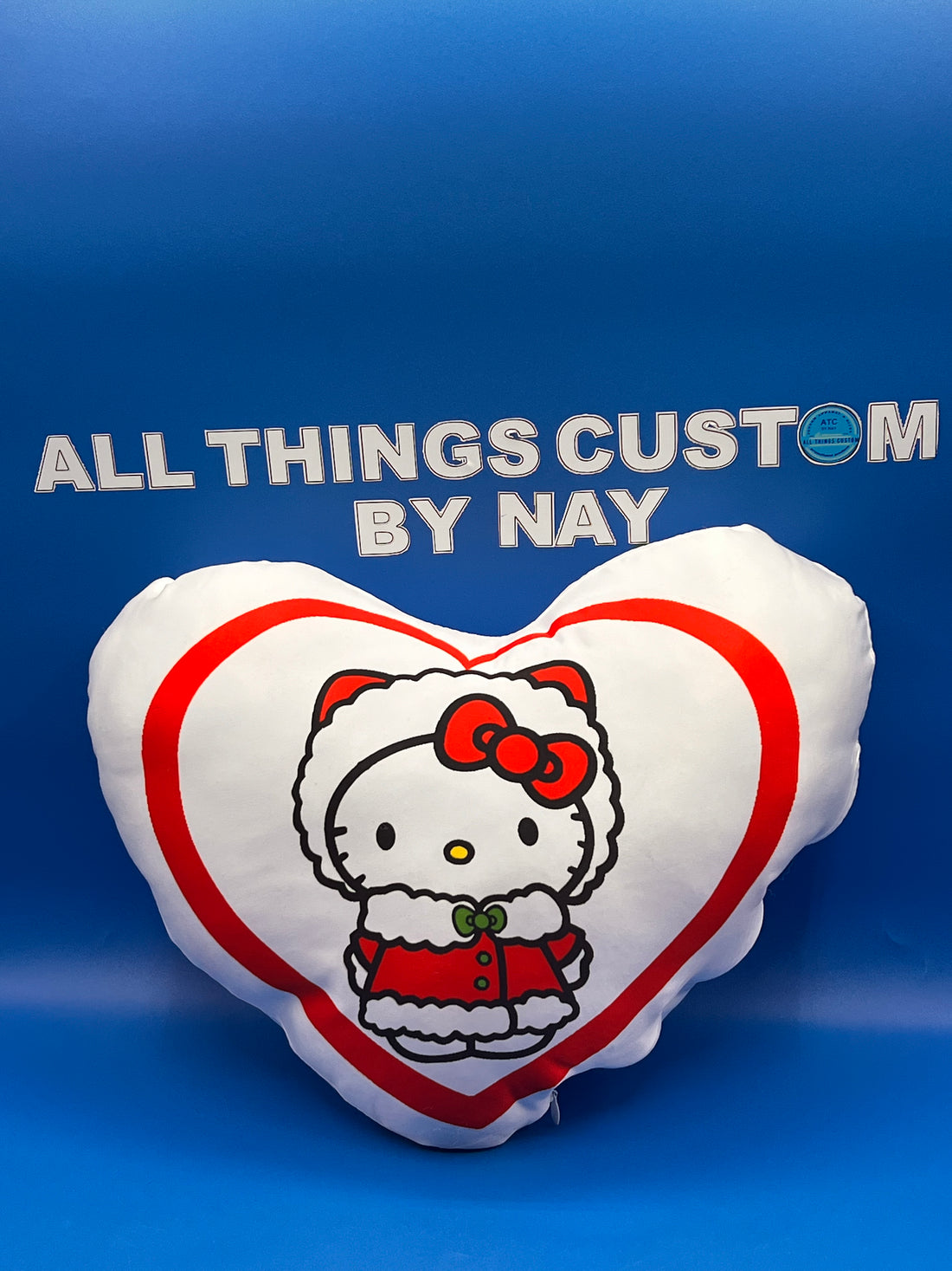 Christmas Hello Kitty Heart-Shaped Pillow