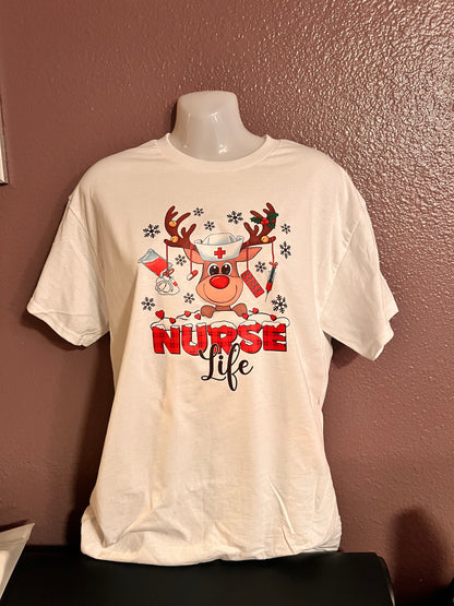 T-Shirt with Nurse Life Design