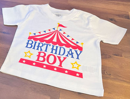 T-shirt with &quot;Birthday Boy Tent&quot; Design