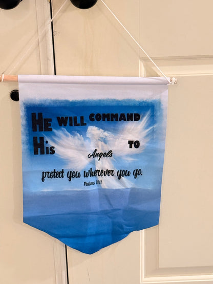 Psalms 91:11 Wall Display Banner