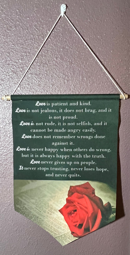 I Corinthians 13:4-7 Wall Display Banner