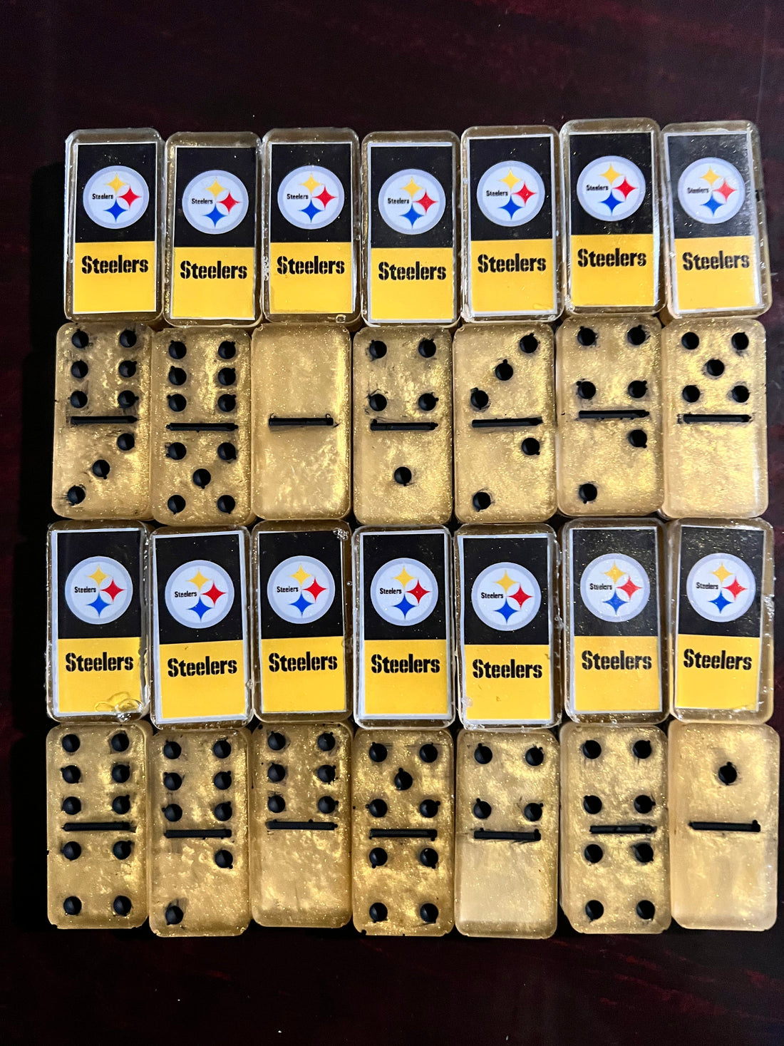 Dominoes With Pittsburgh Steelers Custom Design