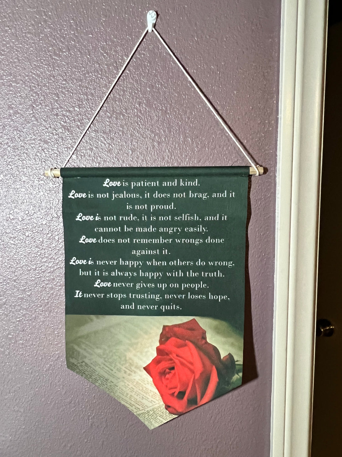 I Corinthians 13:4-7 Wall Display Banner