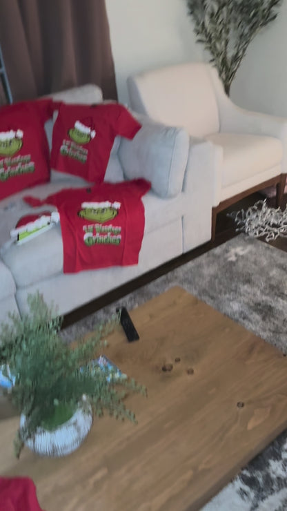 T-Shirt with 3D Puff Vinyl Grinch Design For Kids