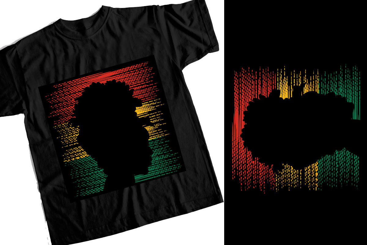 T-Shirt with African Girl Design