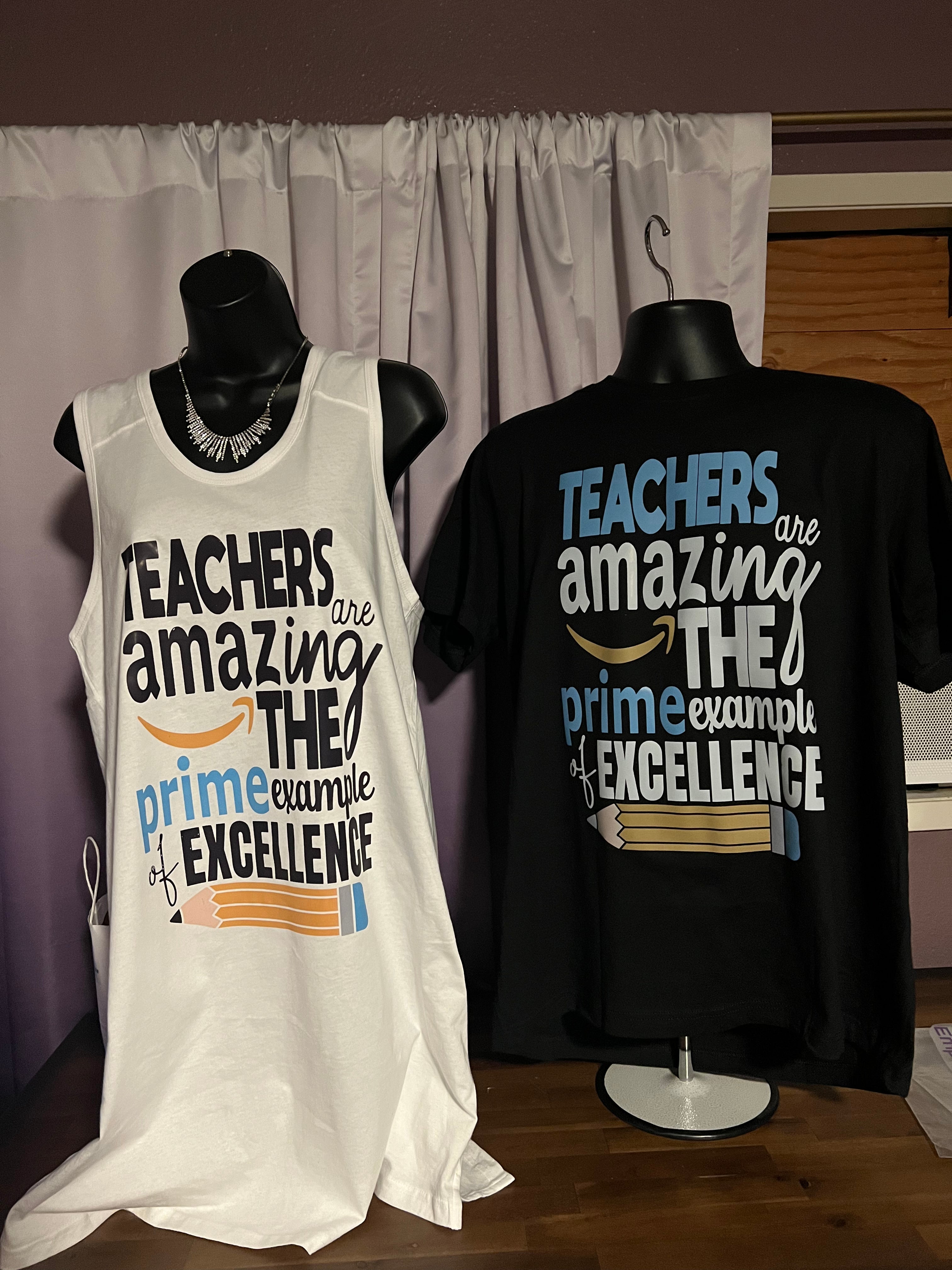 T-shirt and T-Shirt dress with Amazing Teacher Graphic Design