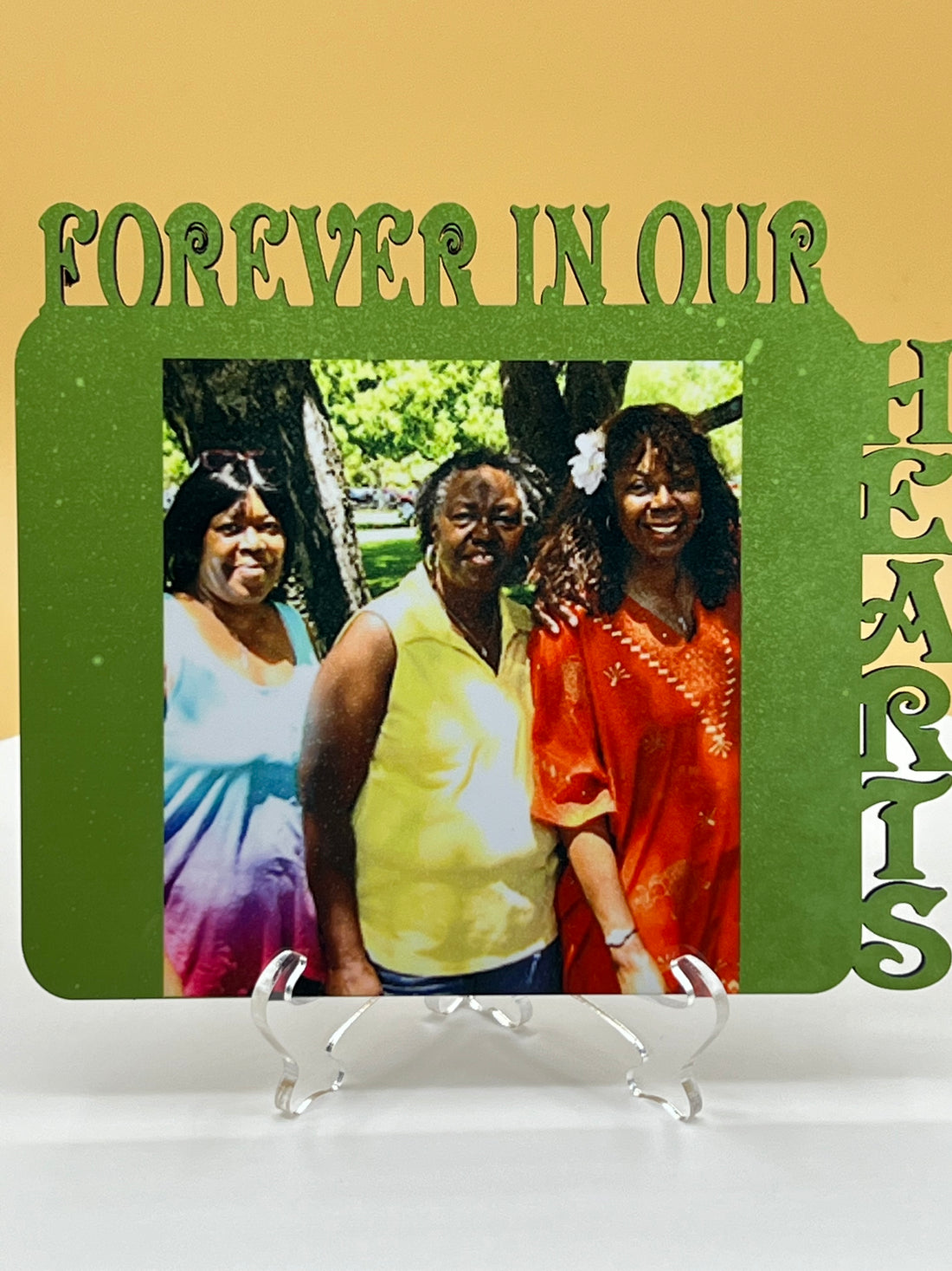 Forever In Our Hearts Photo Frame with Acrylic Photo Frame Easel STANDS INCLUDED