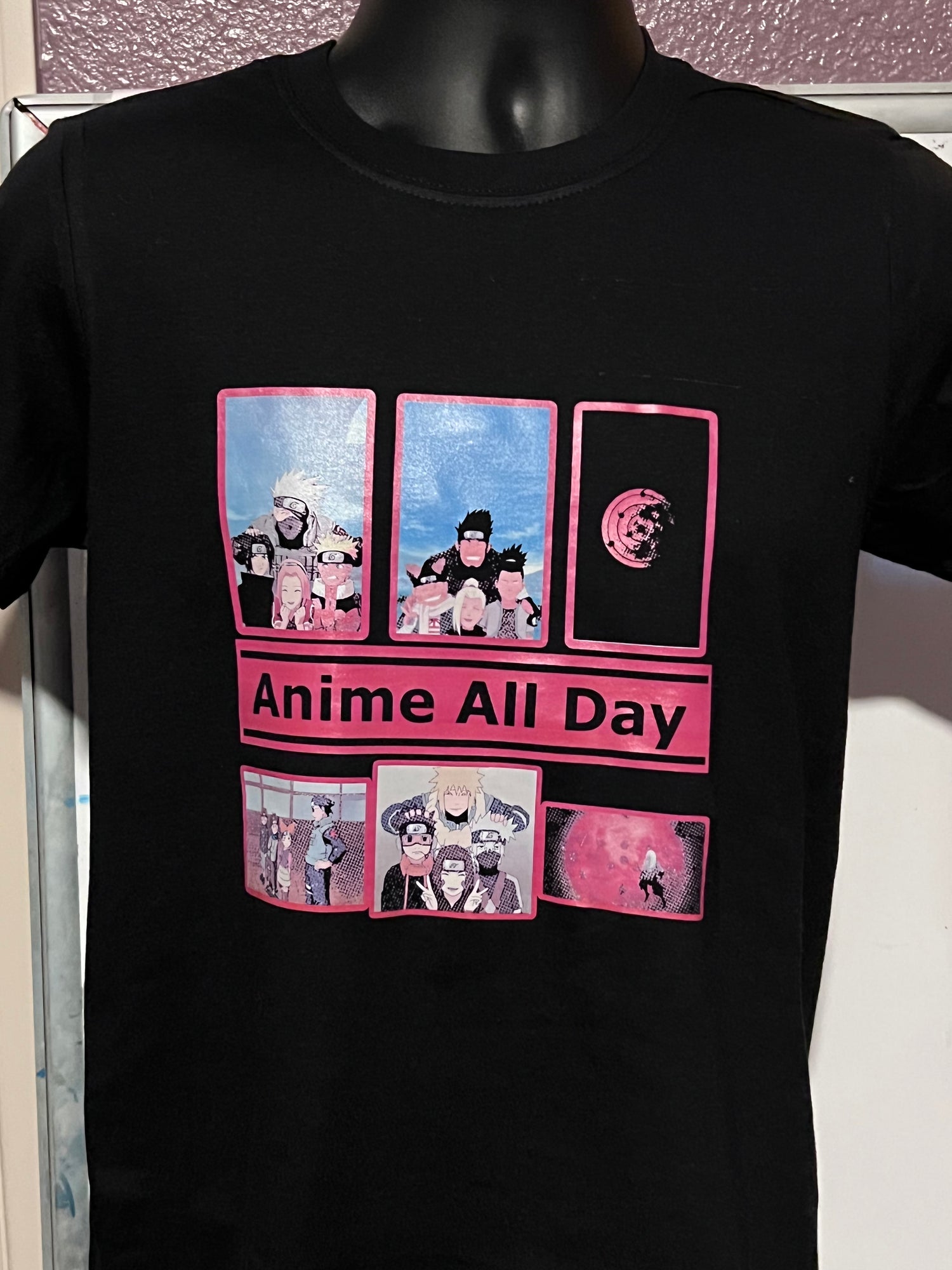 T-Shirt with Anime All Day Graphic Design