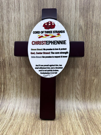 Cross Plaque w/ Oval Insert