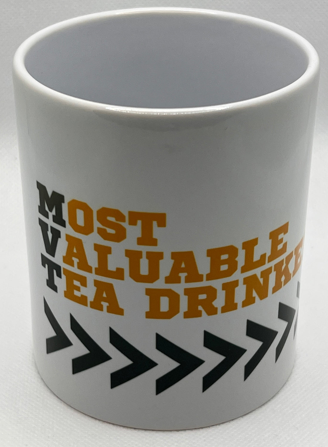 Mug with "MVP Most Valuable Tea Drinker" Graphic
